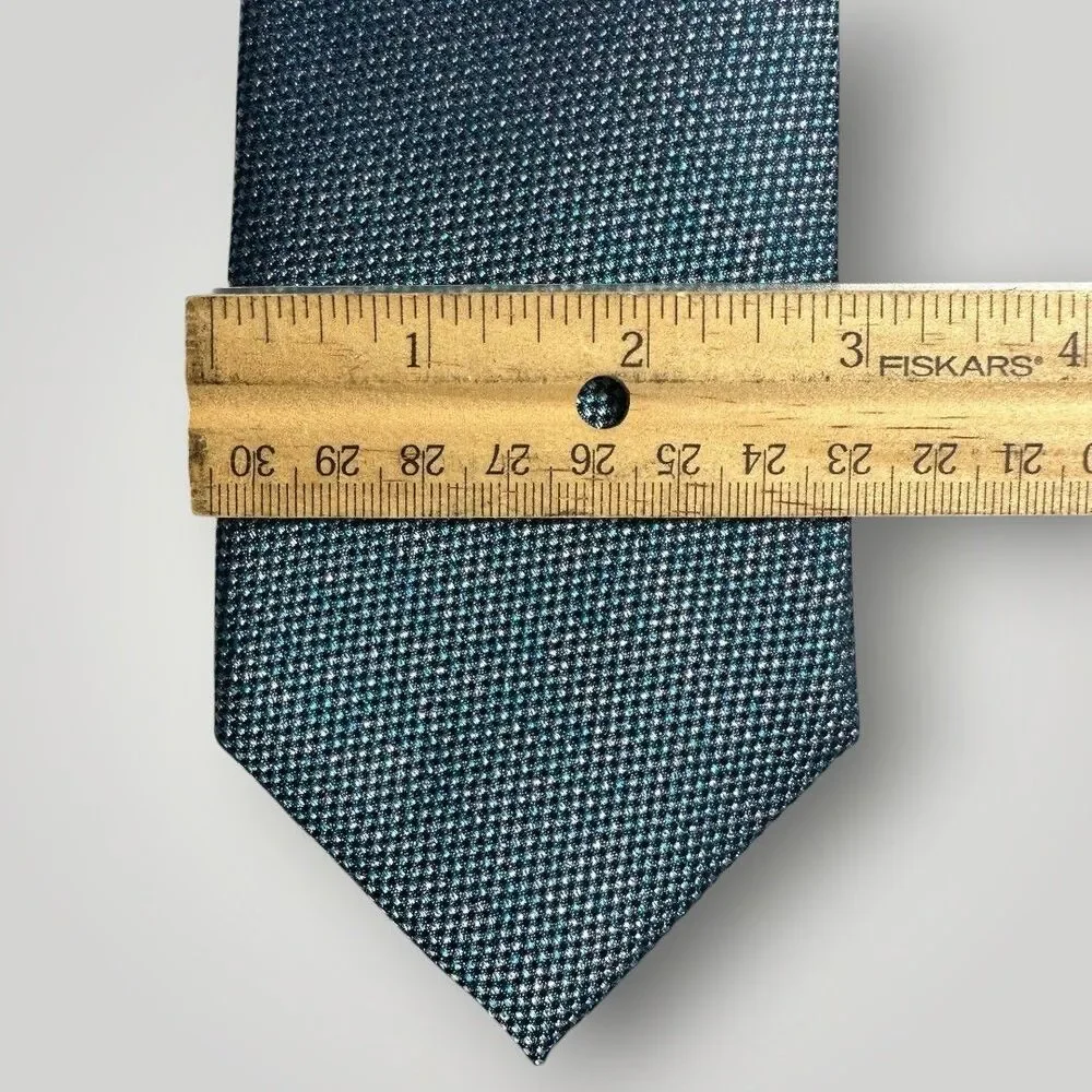 JACK VICTOR Tie Silk Tie 100% Silk Skinny Tie Aqua Blue